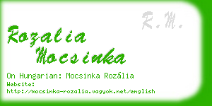 rozalia mocsinka business card