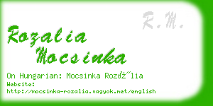 rozalia mocsinka business card